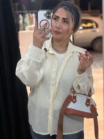 شومیز شیشه ای گل - Image 3
